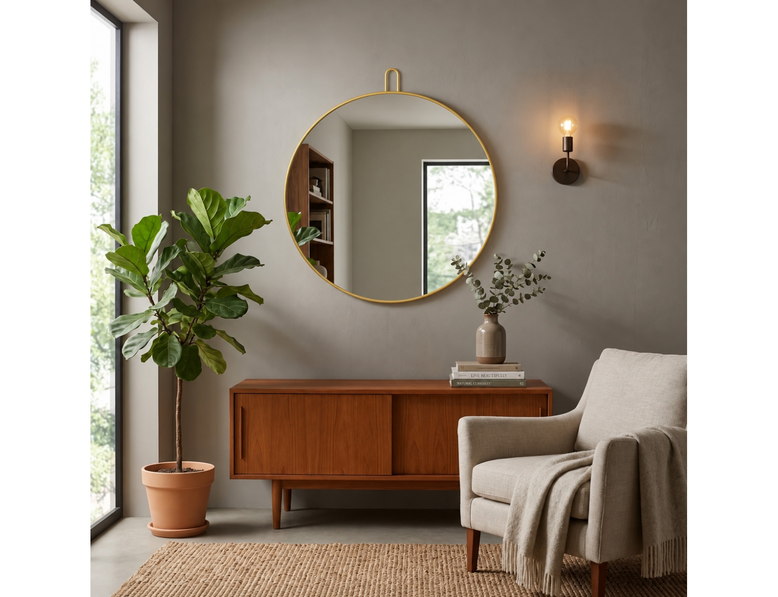 ΔΙΑΚΟΣΜΗΤΙΚΟΊ ΚΑΘΡΈΦΤΕΣ LEN-FRA WALL MIRROR CLEVELAND GOLD COLOURED 80 X 9