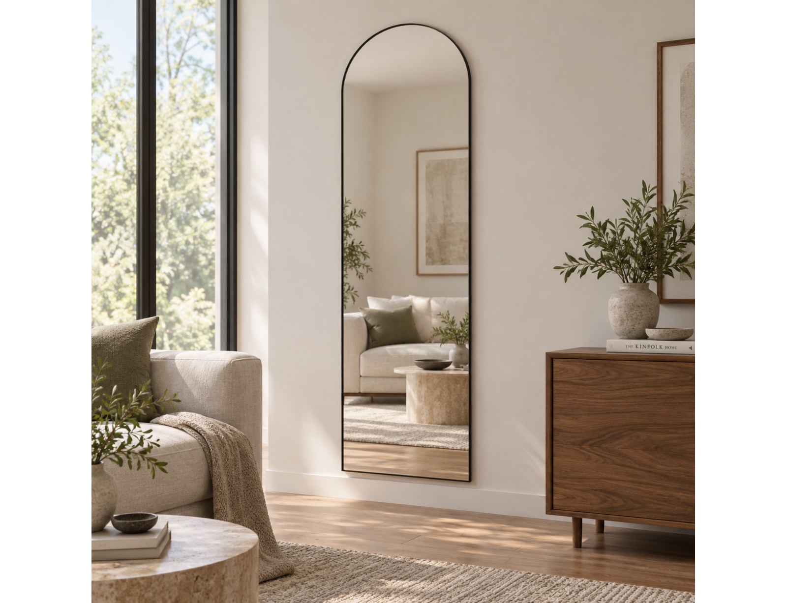 ΔΙΑΚΟΣΜΗΤΙΚΟΊ ΚΑΘΡΈΦΤΕΣ LEN-FRA WALL MIRROR DETROIT BLACK 50 X 170 CM