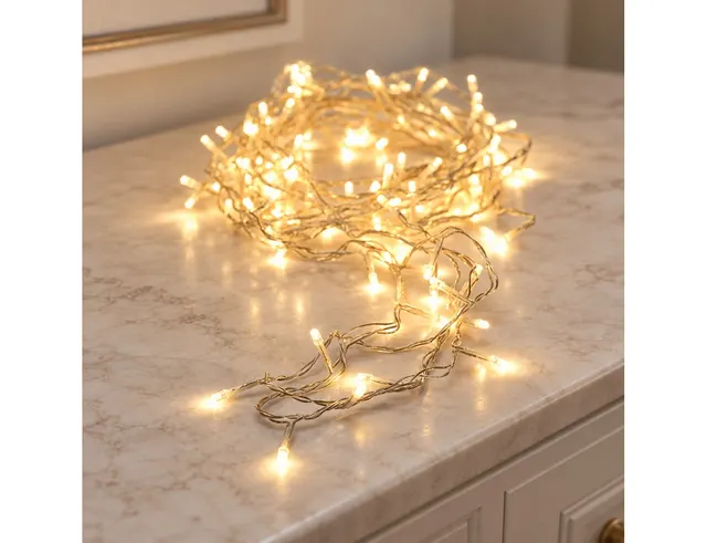 ΣΥΡΜΆΤΙΝΑ & PVC ΛΑΜΠΆΚΙΑ LED LED LIGHTS 240LED WARM WHITE