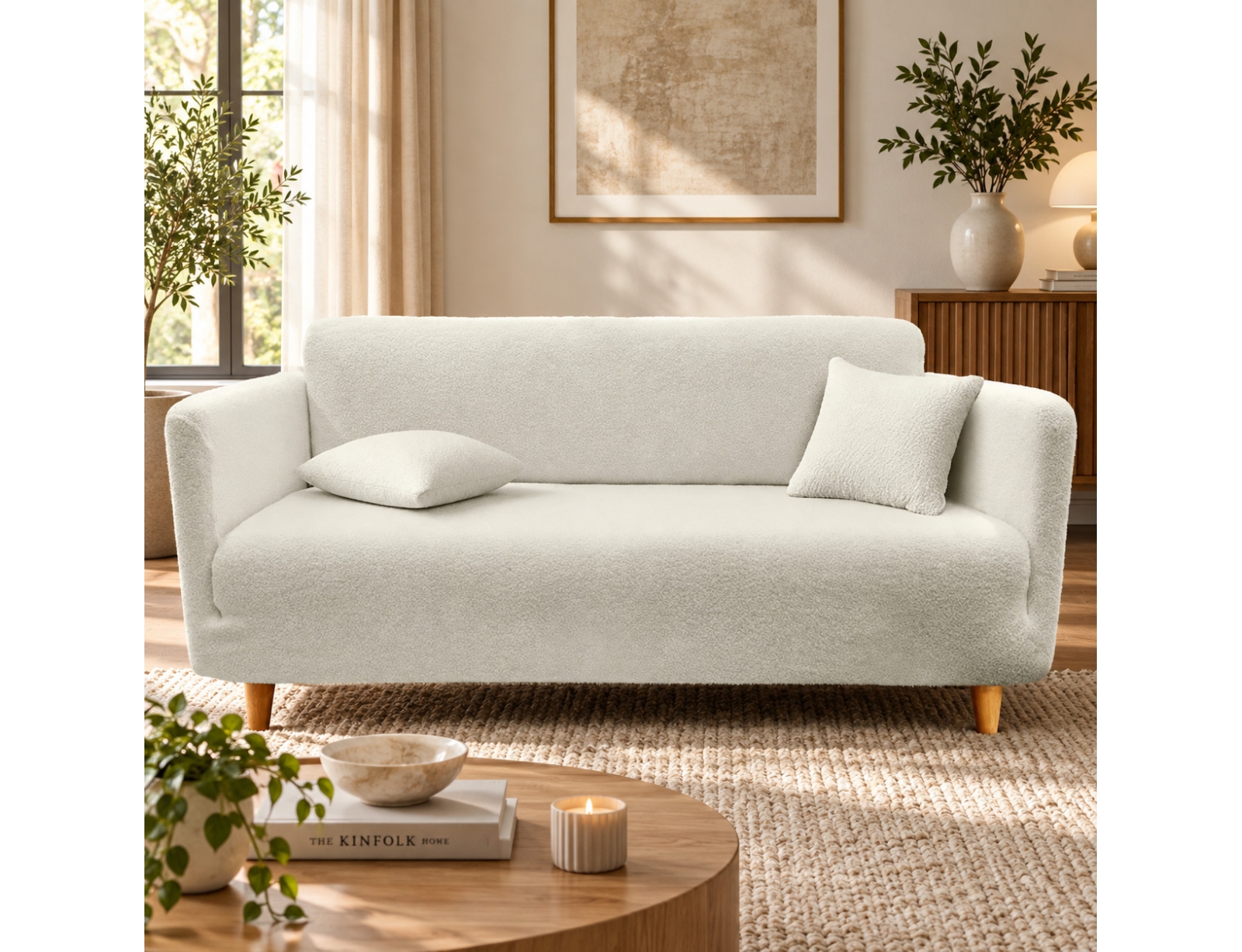 ΚΑΛΎΜΜΑΤΑ ΚΑΝΑΠΈ SOFA COVER 180 - 230 CM LAINA NATUREL DOUCEUR D IN