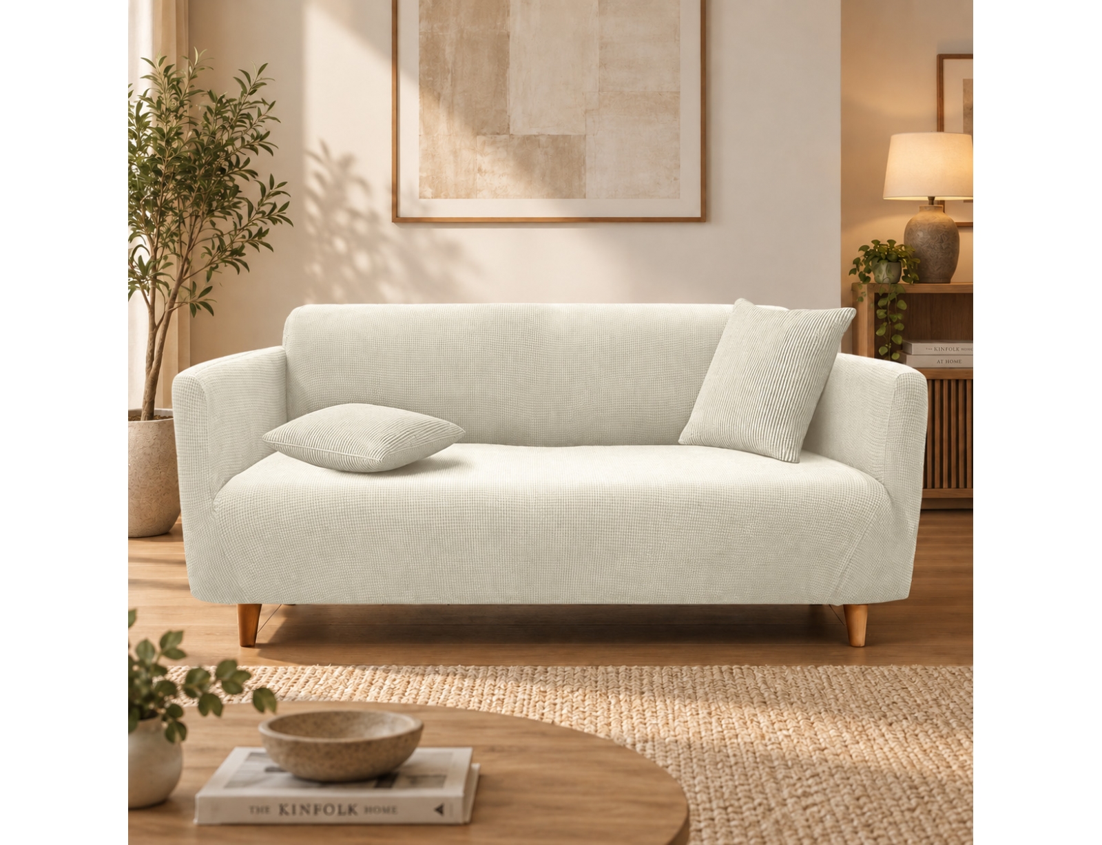 ΚΑΛΎΜΜΑΤΑ ΚΑΝΑΠΈ SOFA COVER 180 - 230 CM WAFFLED STRETCH POLYESTER
