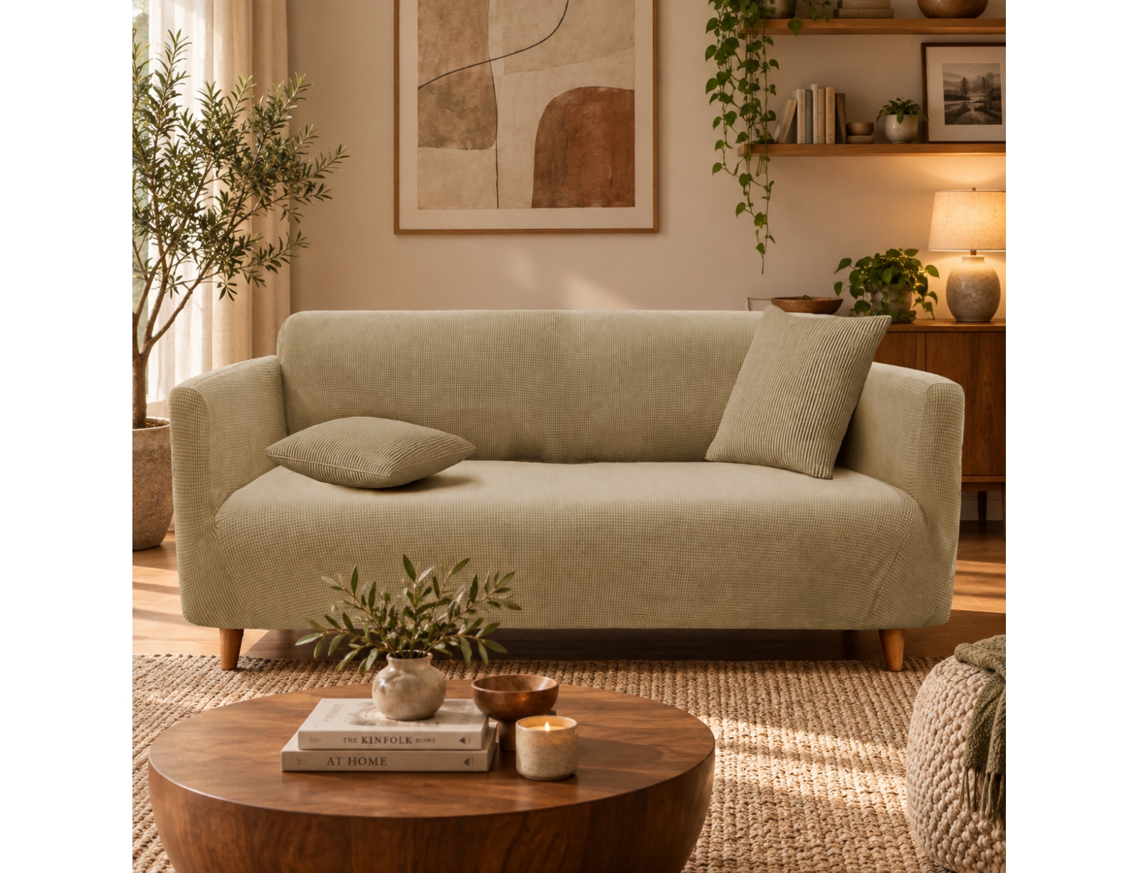 ΚΑΛΎΜΜΑΤΑ ΚΑΝΑΠΈ SOFA COVER 180 - 230 CM WAFFLED SACHA LIN DOUCEUR