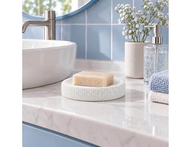 ΑΞΕΣΟΥΆΡ ΜΠΆΝΙΟΥ SOAP HOLDER WOVEN SPA BLANC DOUCEUR D INTERIEUR