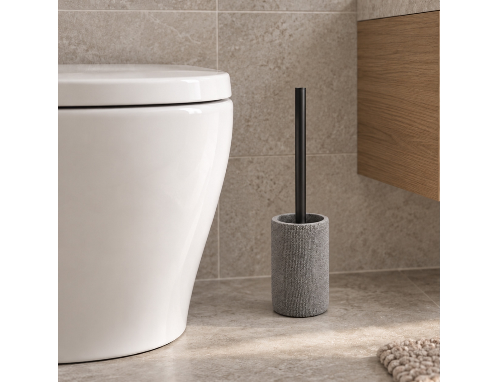 ΑΞΕΣΟΥΆΡ ΜΠΆΝΙΟΥ TOILET BRUSH WOVEN SPA GRIS DOUCEUR D INTERIEUR