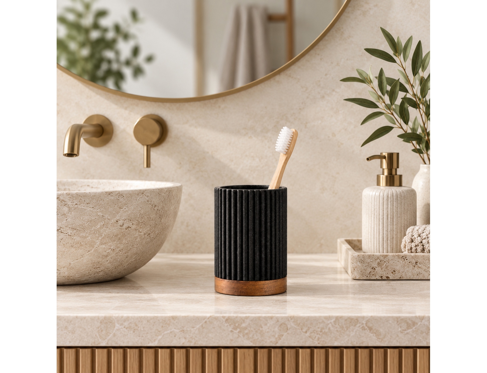 ΑΞΕΣΟΥΆΡ ΜΠΆΝΙΟΥ TUMBLER ACACIA NIAGARA NOIR DOUCEUR D INTERIEUR