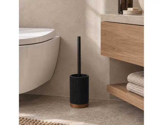 ΑΞΕΣΟΥΆΡ ΜΠΆΝΙΟΥ TOILET BRUSH PLAIN POLYRESIN ACACIA NIAGARA NOIR D