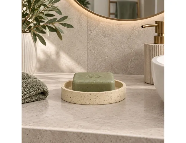 ΑΞΕΣΟΥΆΡ ΜΠΆΝΙΟΥ SOAP HOLDER PLAIN POLYRESIN ORIA SABLE DOUCEUR D I