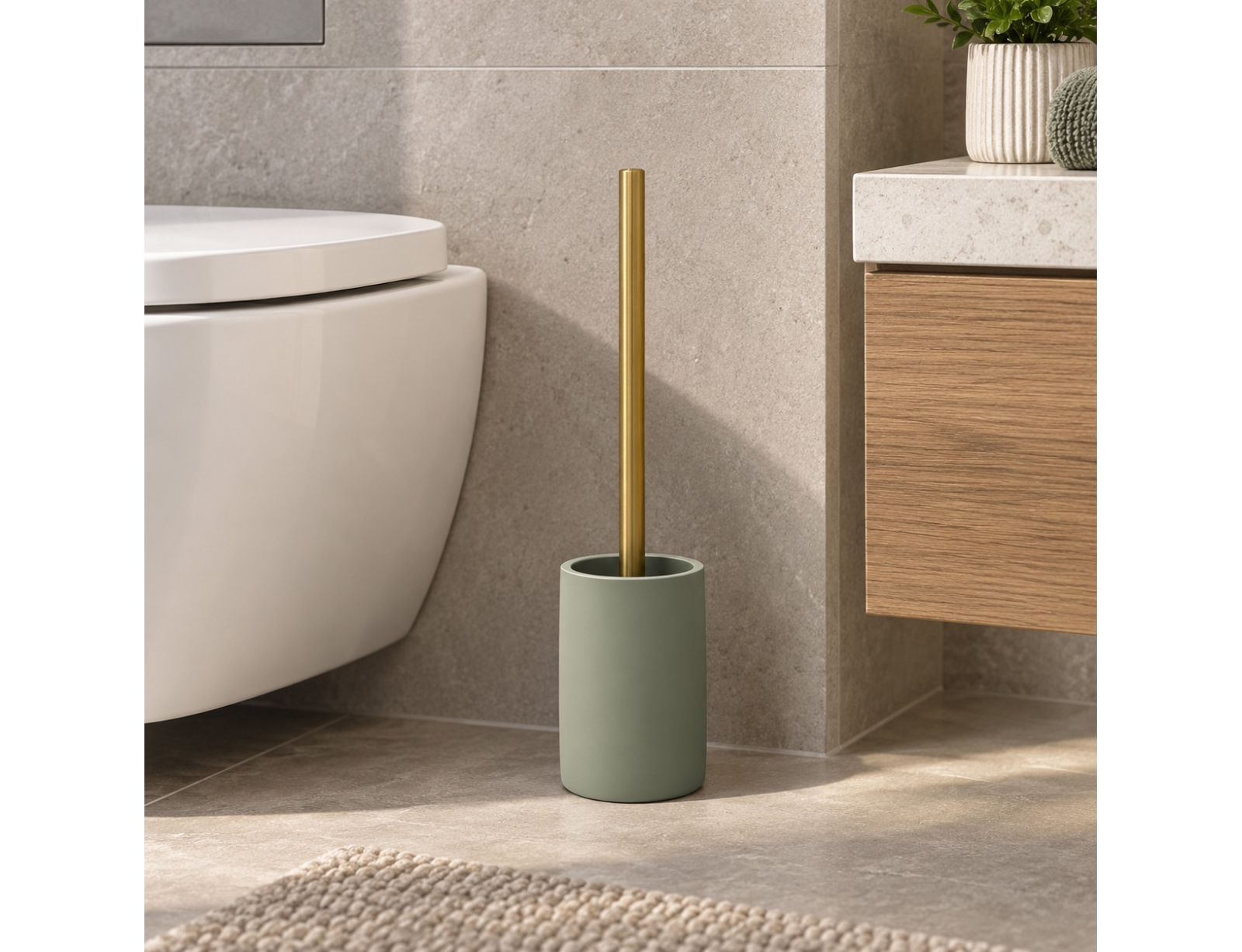 ΑΞΕΣΟΥΆΡ ΜΠΆΝΙΟΥ TOILET BRUSH PLAIN POLYRESIN ORIA CEDRE DOUCEUR D