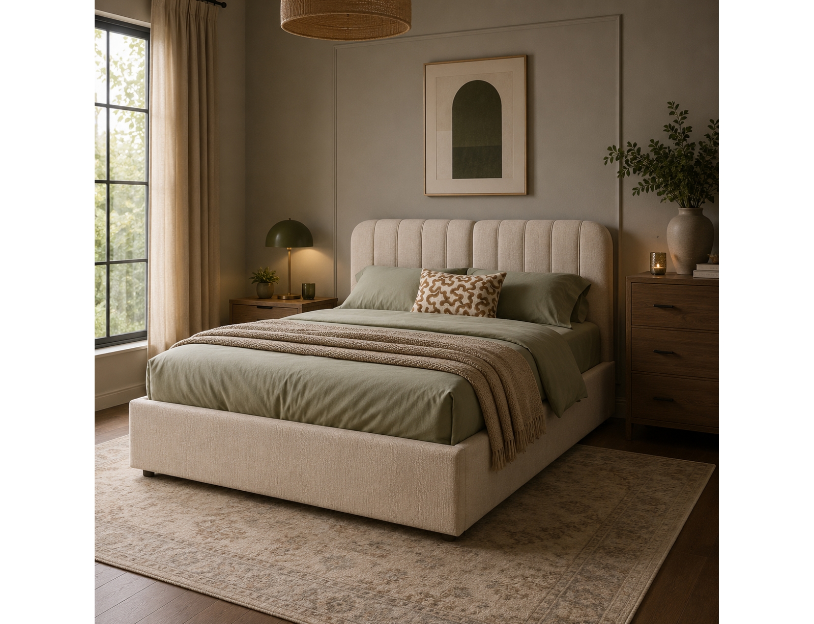 ΚΡΕΒΆΤΙΑ CALA STORAGE BED 160 X 200 CM BEIGE ATMOSPHERA 213