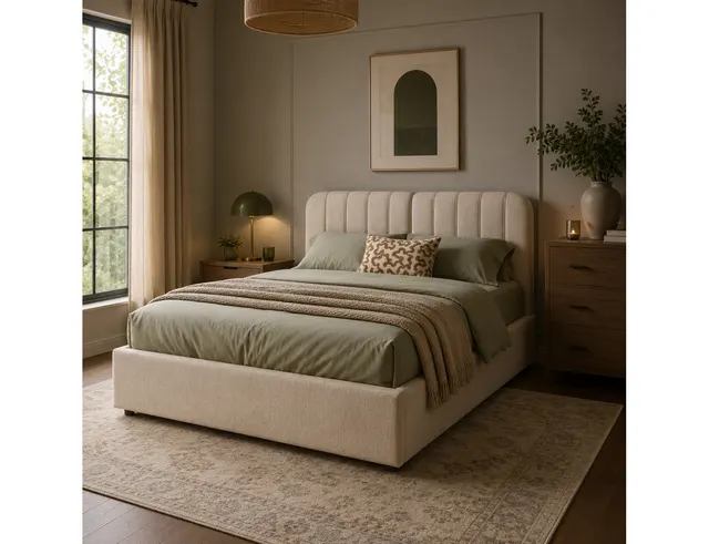 ΚΡΕΒΆΤΙΑ CALA STORAGE BED 160 X 200 CM BEIGE ATMOSPHERA 213