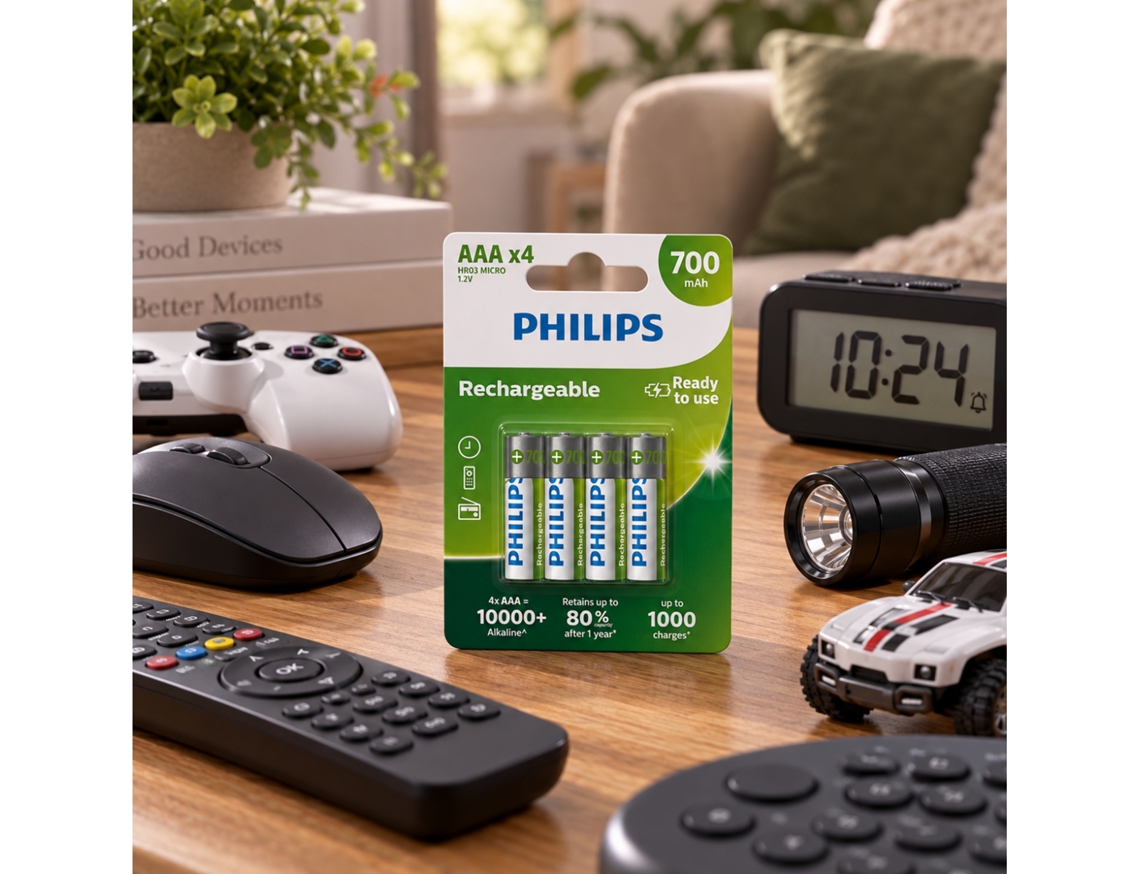 ΜΠΑΤΑΡΊΕΣ BATTERY AAA NIMH 700MAH 4PC PHILIPS