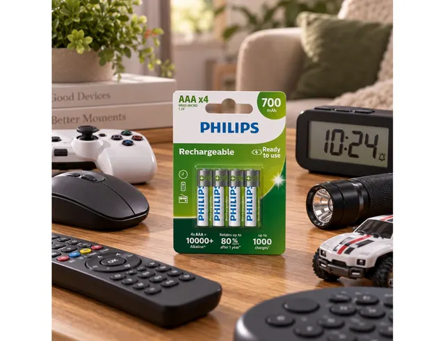 ΜΠΑΤΑΡΊΕΣ BATTERY AAA NIMH 700MAH 4PC PHILIPS