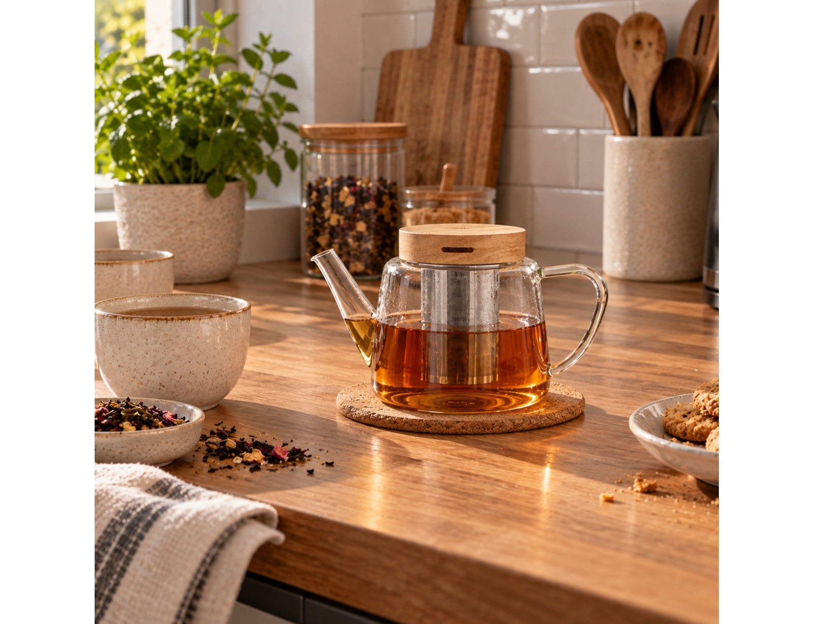 ΓΙΑ ΤΟ ΤΣΆΙ ΣΑΣ THEIERE GUSTAVE VERRE COUVERCLE BOIS 680ML OGO