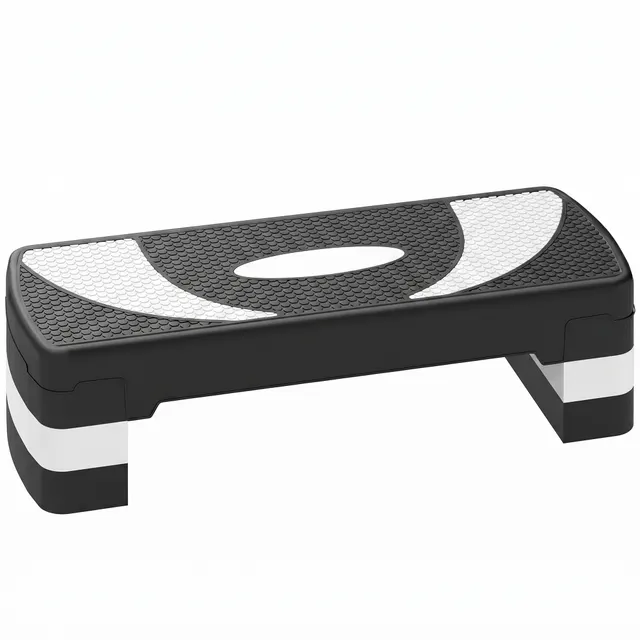 Αερόβιο stepper 3 σταδίων ρυθμιζόμενο ύψος 80 x 31 x 20 cm μαύρο + γκρι