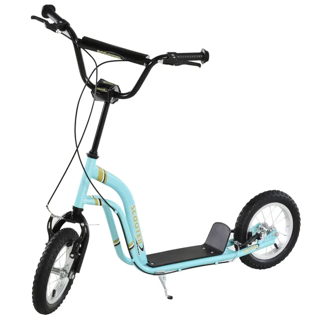 Παιδικό σκούτερ από 5 ετών, kick scooter, σκούτερ πόλης για παιδιά, αλουμίνιο, 120 x 58 x 85-95 cm, γαλάζιο