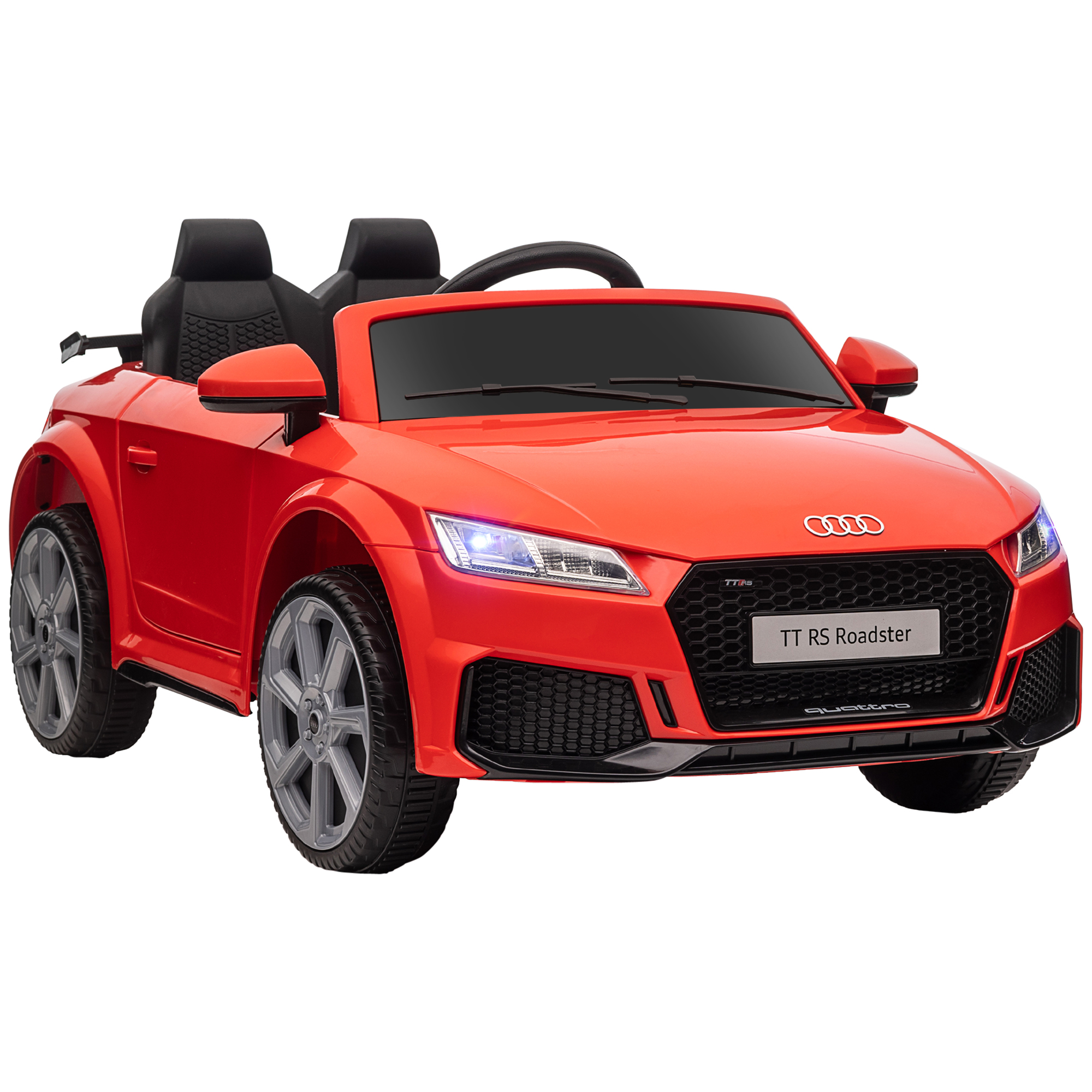 Audi Παιδικό ηλεκτροκίνητο αυτοκίνητο 12V με τηλεχειριστήριο 2,4G, μουσική, κόρνα, ηλεκτρικό όχημα με LED φως, USB/MP3 σύνδεση, λειτουργία όπισθεν, για παιδιά 3-5 ετών, Κόκκινο