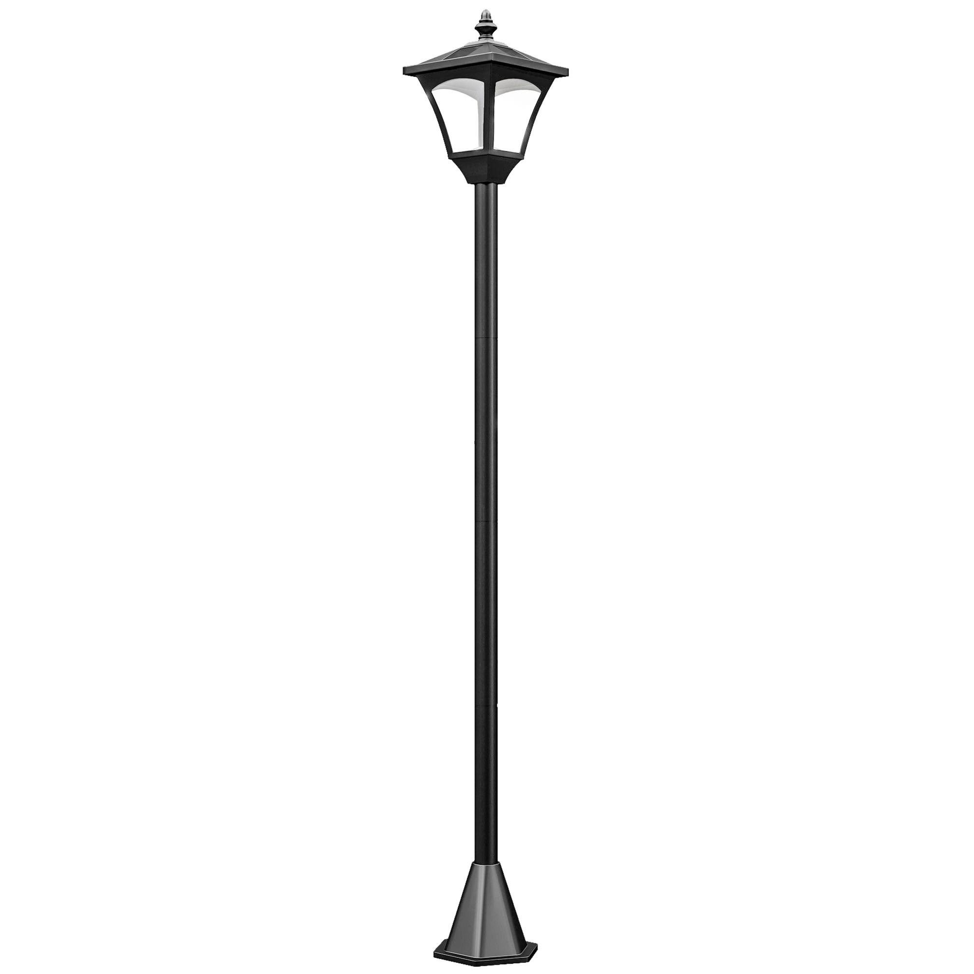 Ηλιακή κήπου λάμπα LED 30 Lumen, ηλιακή λάμπα με πάσσαλο 120 cm, Μαύρο