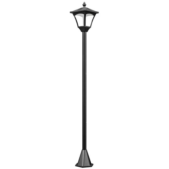 Ηλιακή κήπου λάμπα LED 30 Lumen, ηλιακή λάμπα με πάσσαλο 120 cm, Μαύρο