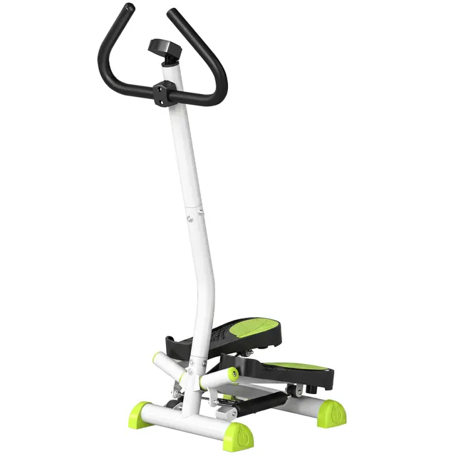 Stepper συσκευή γυμναστικής, οθόνη LCD, αντιολισθητικά πεντάλ, ατσάλι και ABS, 55x44x108 cm, πράσινο + μαύρο