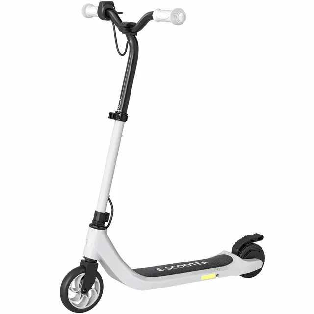 E-scooter, ηλεκτρικό kick scooter, αυτονομία 6 km, ηλικίας 6 ετών και άνω, ατσάλινο πλαίσιο, μαύρο+άσπρο, 76 x 53 x 95 cm