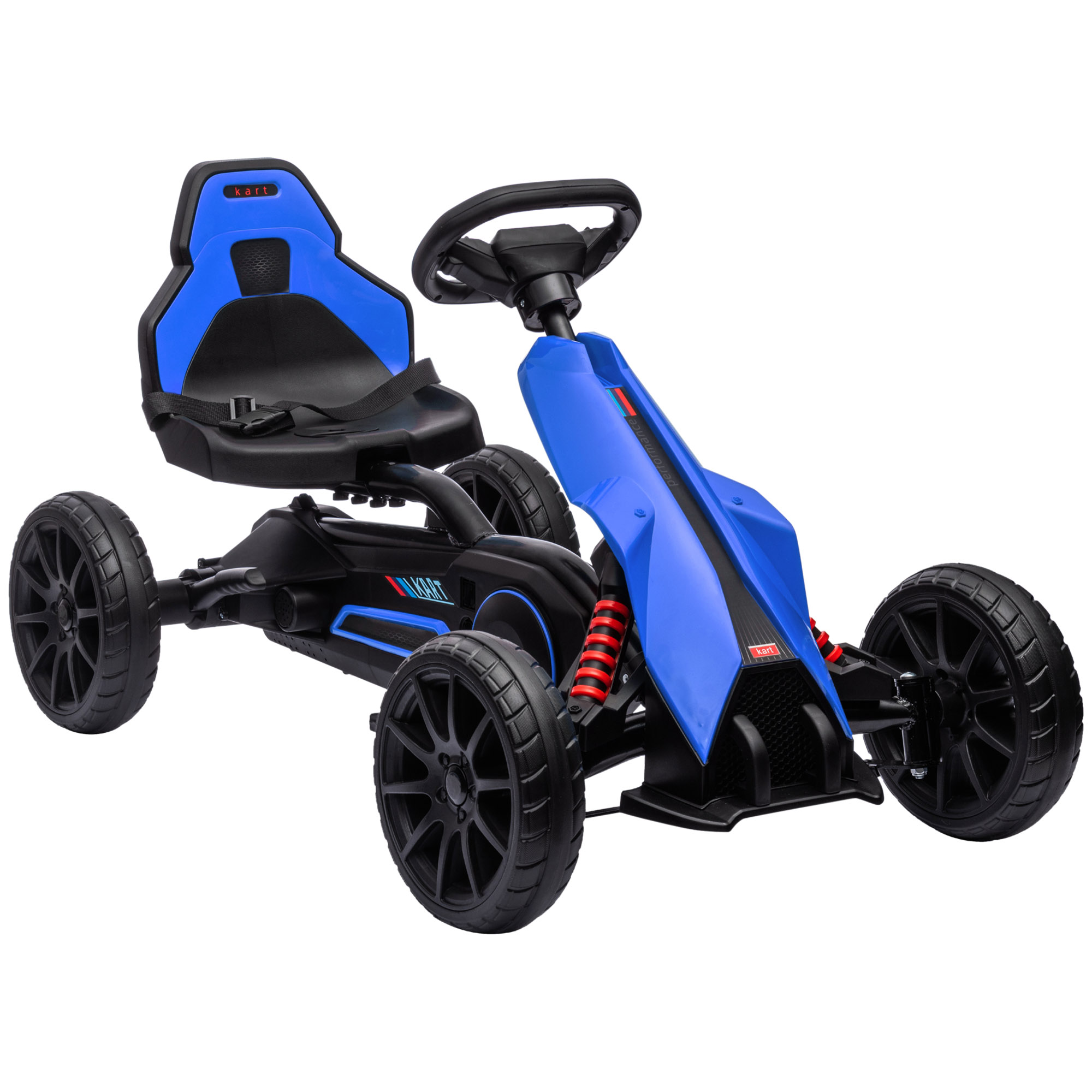 Go Kart Πεντάλ Go Kart Οπισθοδρόμηση-Προώθηση, για παιδιά από 3 έως 8 ετών, Μπλε+Μαύρο