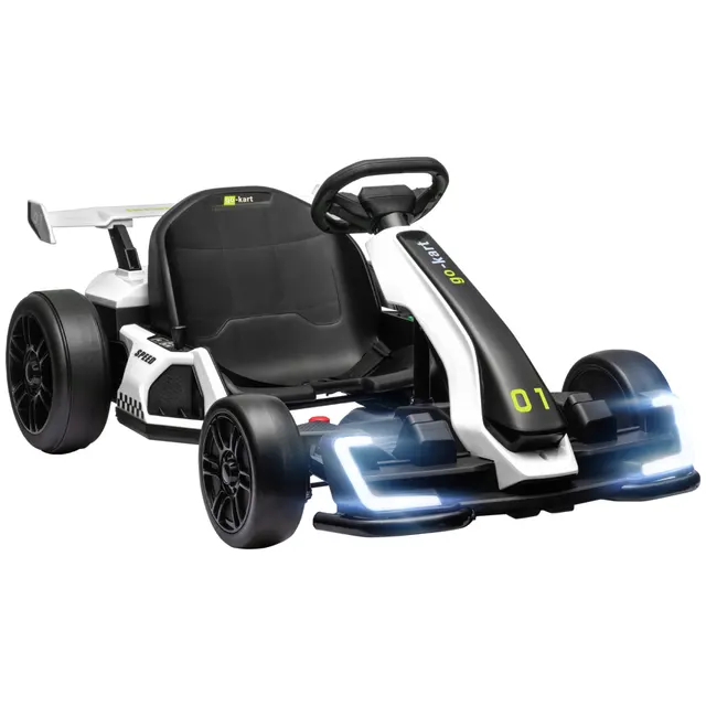 Ηλεκτρικό Go-Kart 4 V για παιδιά έως 12 χλμ/ώρα, Gokart με λειτουργία drift, 2 κινητήρες, ρυθμιζόμενο κάθισμα, ομαλή εκκίνηση