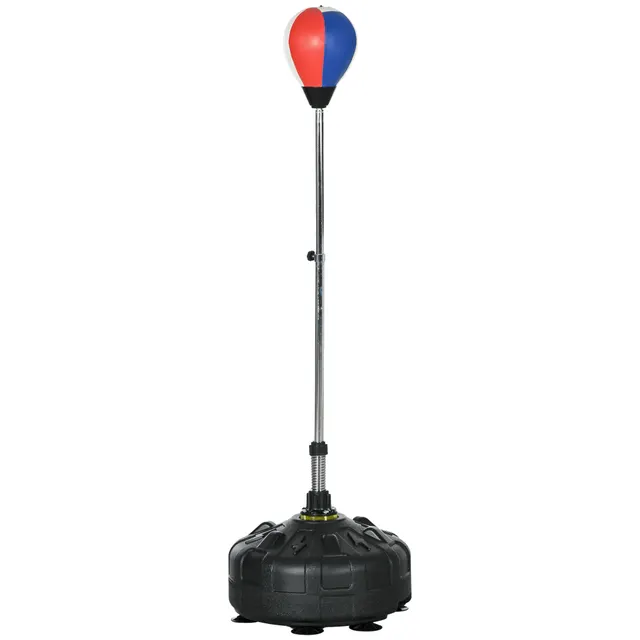 Μπάλα διάτρησης, ρυθμιζόμενο ύψος 147-165 cm, γεμιζόμενη βάση, ατσάλι, μαύρο+κόκκινο+λευκό