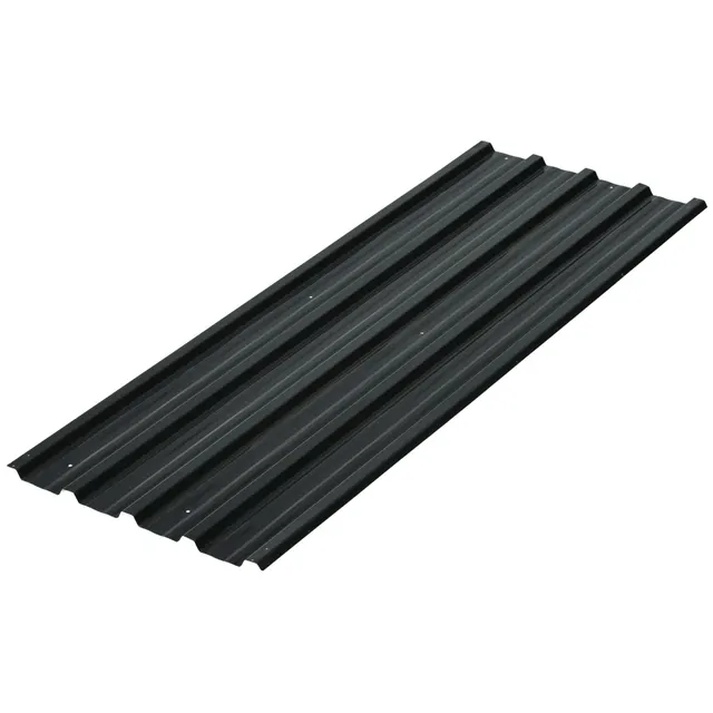 Συσκευασία 12 τραπεζοειδή λαμαρίνα 129x45cm 7m² γαλβανισμένη λαμαρίνα οροφής 0,25 mm αδιάβροχη λαμαρίνα προφίλ σκούρο γκρι