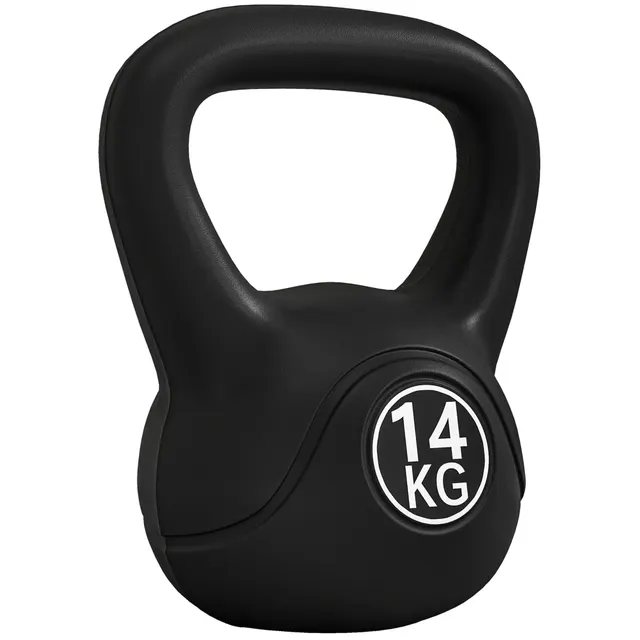 Kettlebell 14 κιλών, αλτήρας γεμάτος με άμμο για αρχάριους Μαύρο