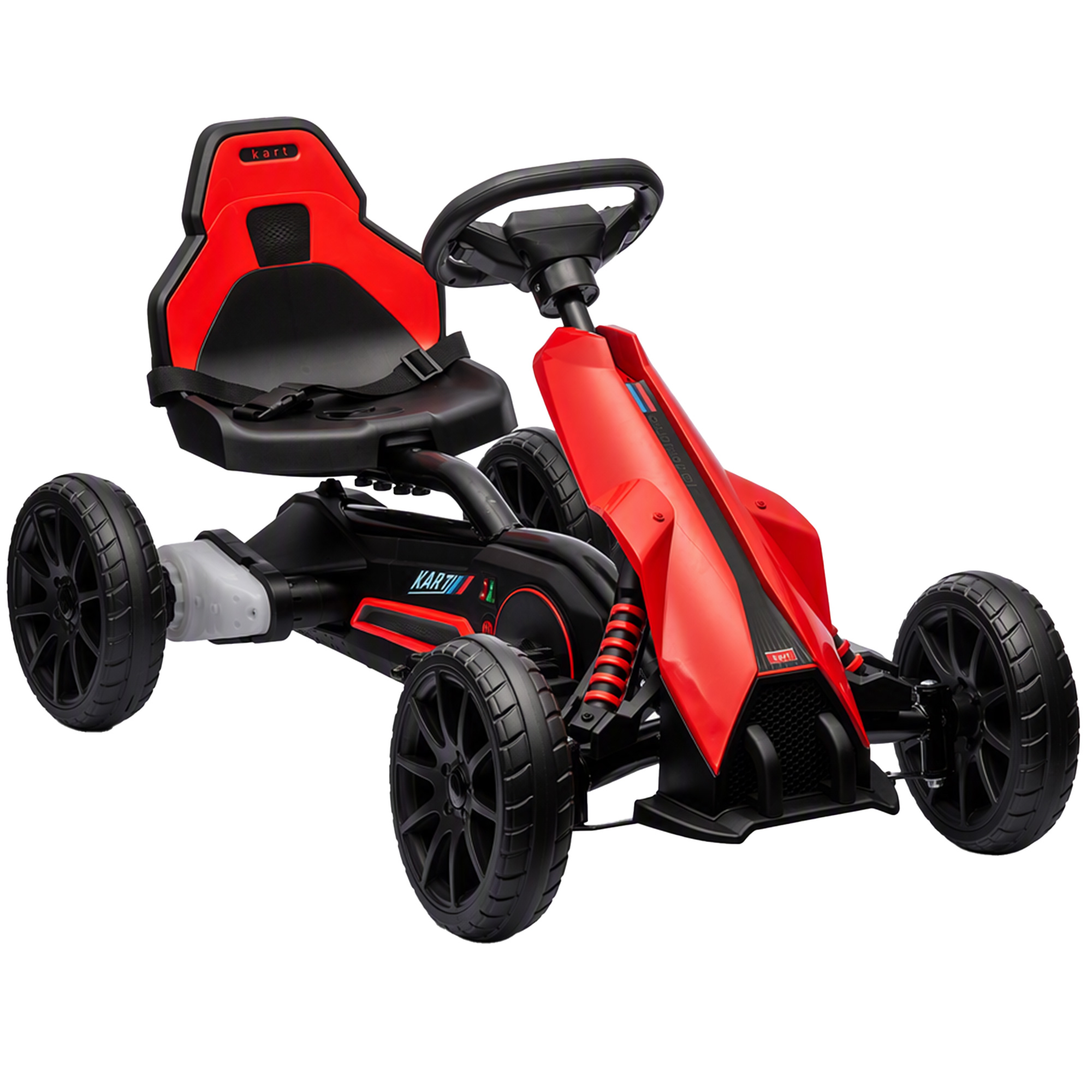 Ηλεκτρικό Go-Kart για Παιδιά 3-5 km/h Gokart με 2-Φατρία Ρυθμιζόμενη Ταχύτητα, Ζώνη Ασφαλείας, EVA Ρόδες για 3-8