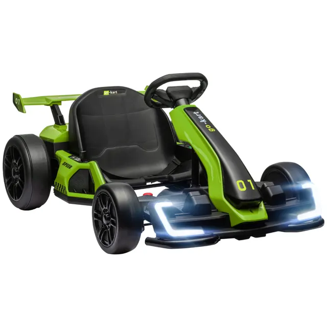 Ηλεκτρικό Go-Kart 4 V για παιδιά έως 12 χλμ/ώρα, Gokart με λειτουργία drift, 2 κινητήρες, ρυθμιζόμενο κάθισμα, ομαλή εκκίνηση