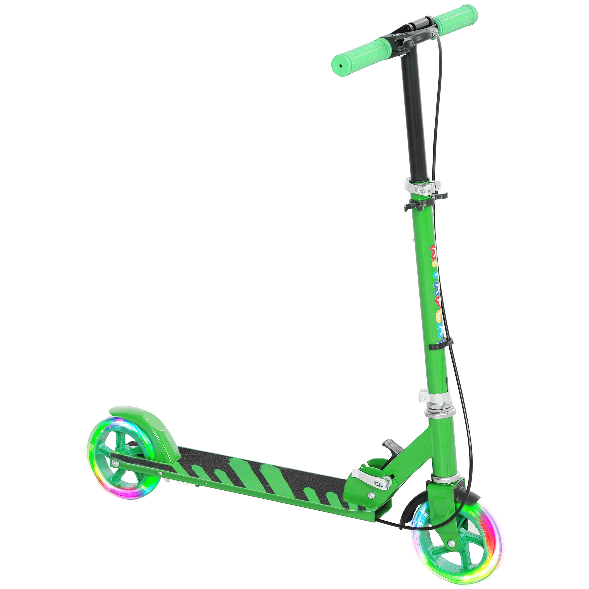 Παιδικό Scooter, Διπλά Φρένα, Μεταλλικός Σκελετός, Υποπόδιο, Πτυσσόμενο, 3-8 ετών, Πράσινο