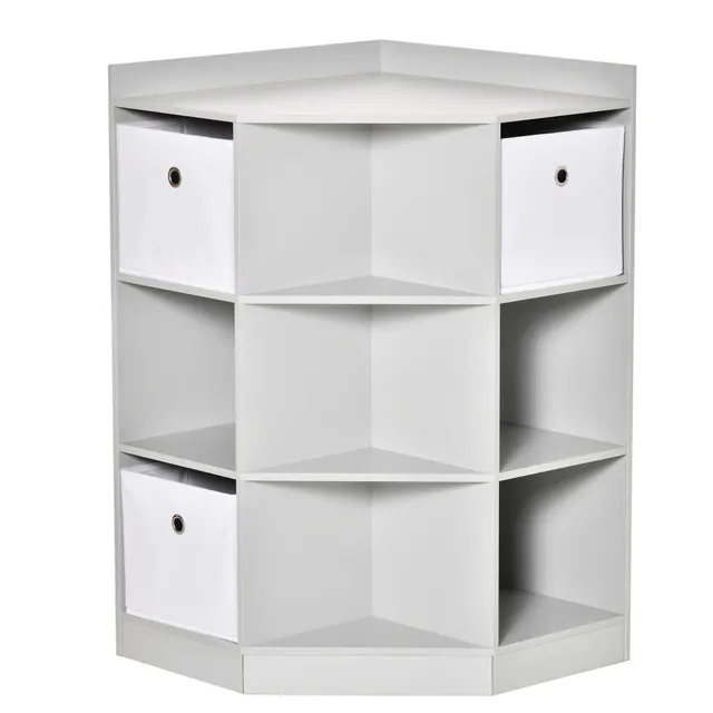 Παιδική σχάρα αποθήκευσης, 3 μη υφαντά συρτάρια, MDF, Αντι-ανακλινόμενη, Γκρι