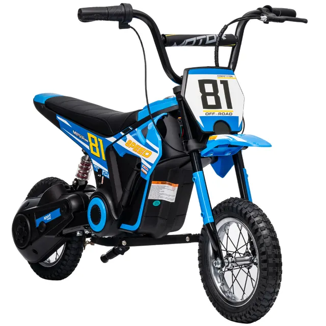 Ηλεκτρικό μοτοσικλέτα παιδιών 24 V παιδικό motocross με 250W κινητήρα 7Ah μπαταρία πίσω ανάρτηση δισκόφρενο 16χλμ/ώρα 8–12 ετών