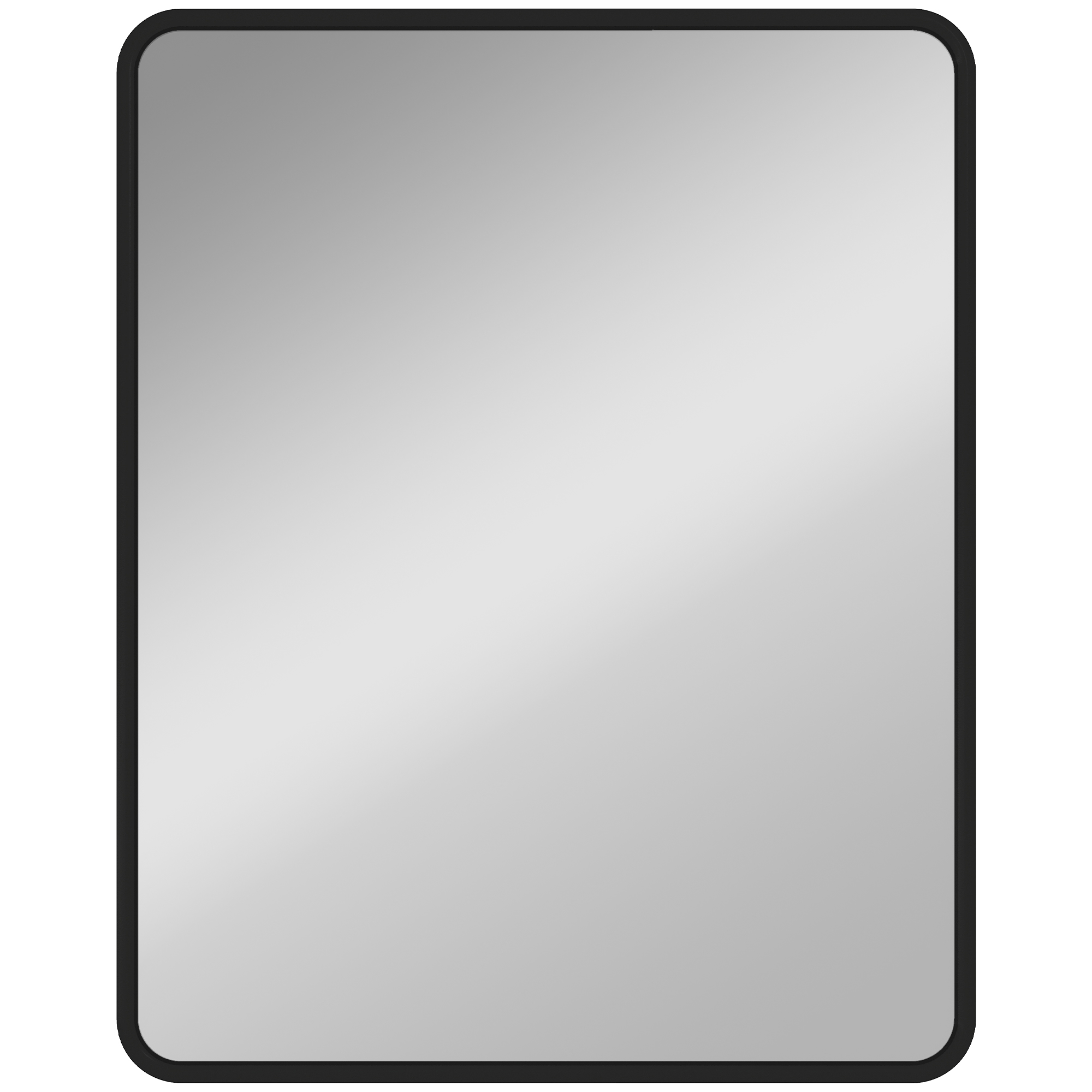 Καθρέφτης τοίχου 50 x 40 cm Διακοσμητικός κρεμαστός καθρέφτης με μεταλλικό πλαίσιο για υπνοδωμάτιο, μπάνιο, σαλόνι Μαύρο