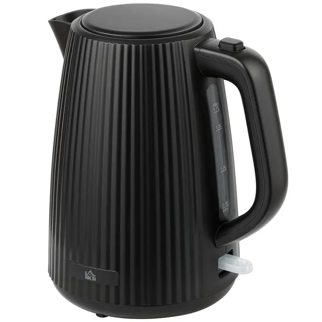 Ηλεκτρικός Βραστήρας, 1,7L, Γρήγορη Βράση, 2200W, με αφαιρούμενο φίλτρο ασβεστίου, Αυτόματη απενεργοποίηση, Μαύρο