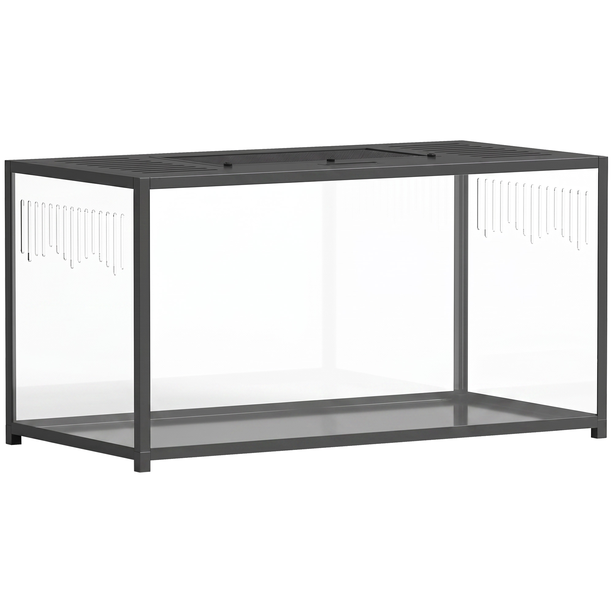 Κλουβί χάμστερ μεγάλο 100 x 50 x 52,5 cm, αλουμίνιο, ακρυλικό κλουβί τρωκτικών με αναδιπλούμενη οροφή, βαθιά βάση, διπλή πόρτα
