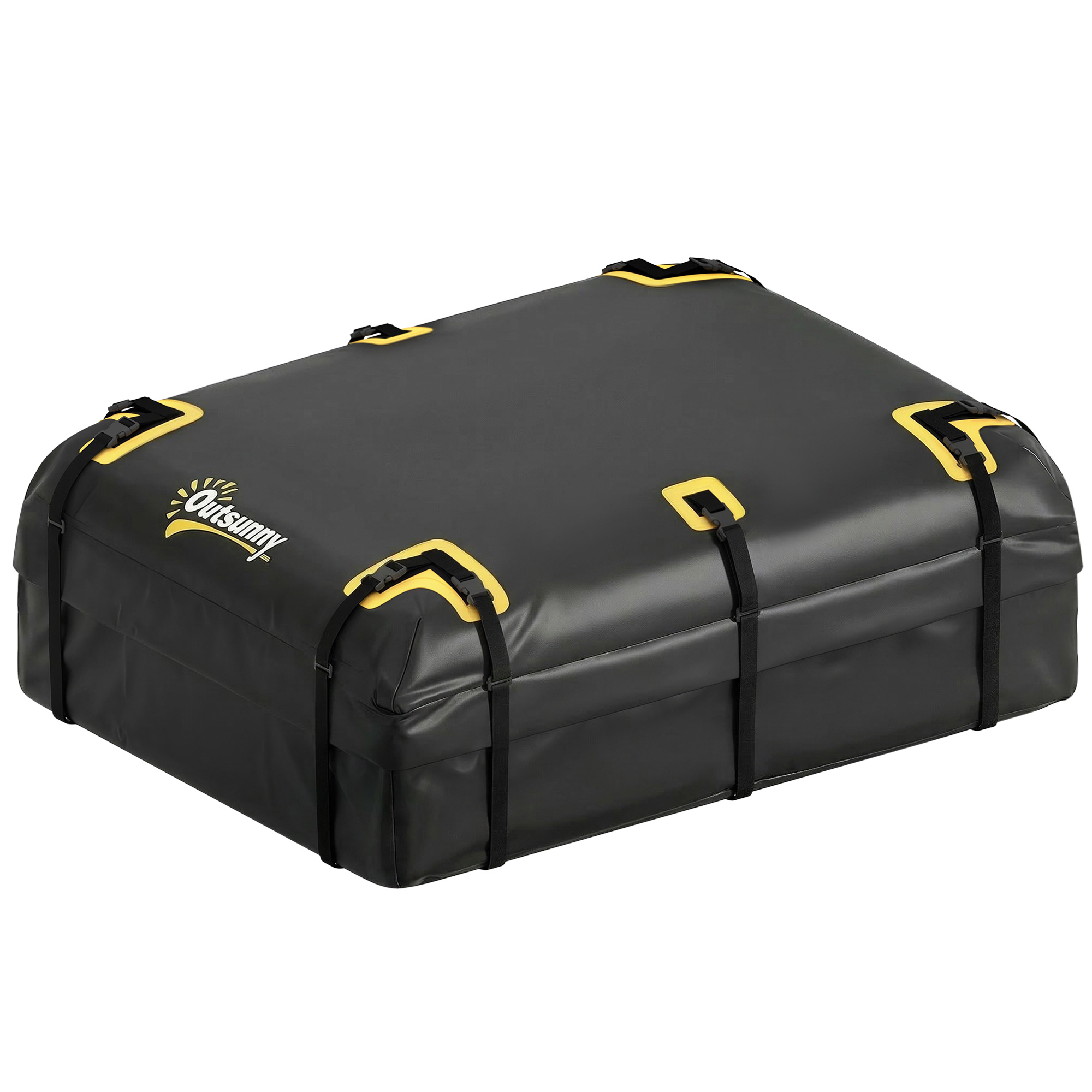 Car Roof Box 21 κυβικά πόδια Πτυσσόμενη αδιάβροχη σχάρα οροφής με αντιολισθητικό χαλάκι 10 ιμάντες βαρέως τύπου 6 γάντζοι πόρτας