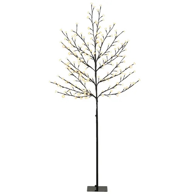 LED δέντρο κερασιάς 180 εκ. με 200 LEDs, τεχνητό φωτεινό δέντρο με 20 εύκαμπτους κλάδους, Χριστουγεννιάτικη διακόσμηση