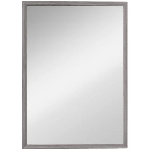 Καθρέφτης τοίχου, 50 x 70 cm, πλαίσιο σε ξύλινη όψη, εύκολη τοποθέτηση, συμπεριλαμβάνονται βίδες