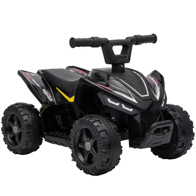 Παιδικό ηλεκτρικό quad 6V με μπαταρία λιθίου, λειτουργία προώθησης, έλεγχος με κουμπί στο τιμόνι, 1,5-2 ετών, Μαύρο