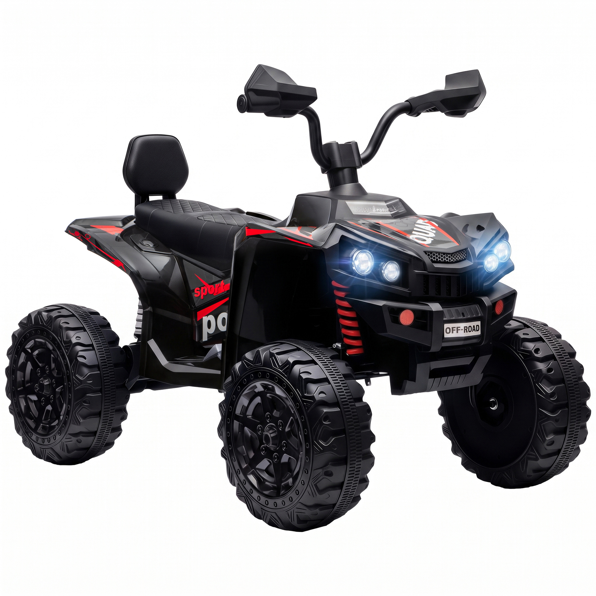 Παιδικό ηλεκτρικό quad 24V 2-θέσιο ηλεκτρικό ATV 4–6 km/h με μπαταρία λιθίου, 2 κινητήρες 120W, ανάρτηση 4 τροχών