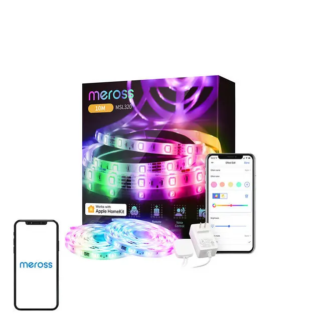 Meross Έξυπνη Ταινία Φωτισμού LED Wi-Fi MSL320 2x 5m (HomeKit) (2τμχ)