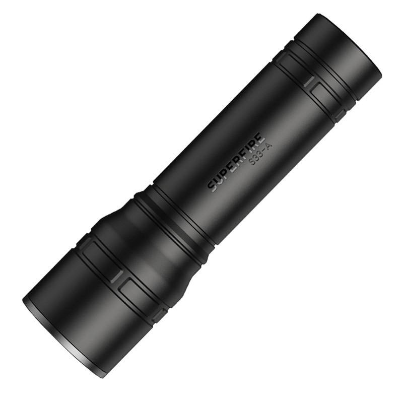 Φακός Superfire S33-A – USB, μαύρος, 4 λειτουργίες
