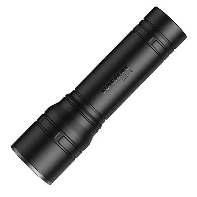 Φακός Superfire S33-A – USB, μαύρος, 4 λειτουργίες