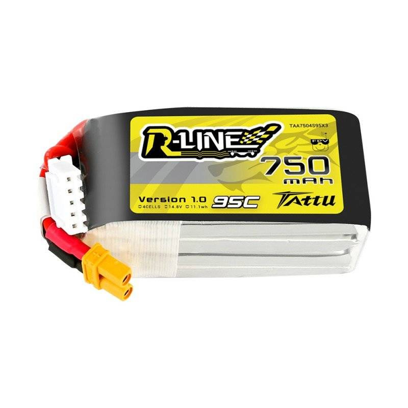Μπαταρία Tattu R-Line 750mAh 14.8V 95C 4S1P JST-XHR