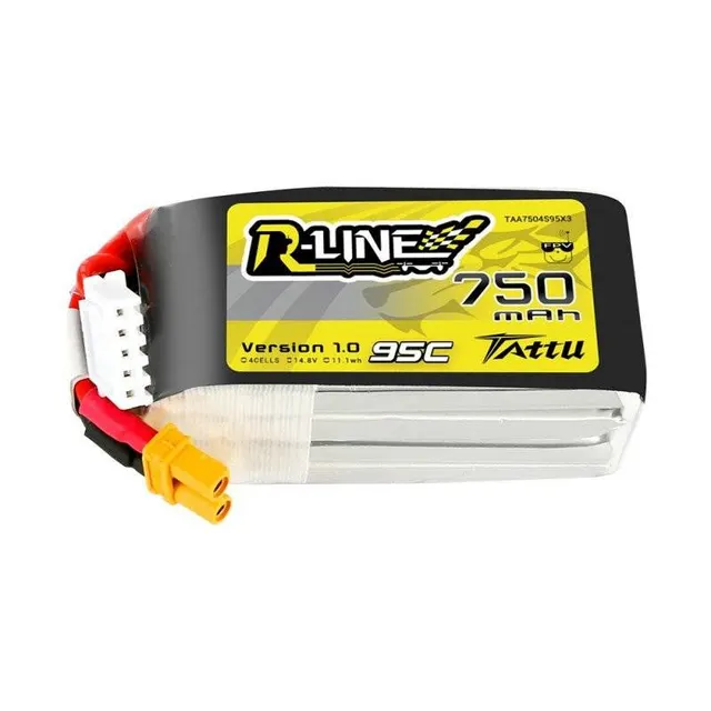 Μπαταρία Tattu R-Line 750mAh 14.8V 95C 4S1P JST-XHR