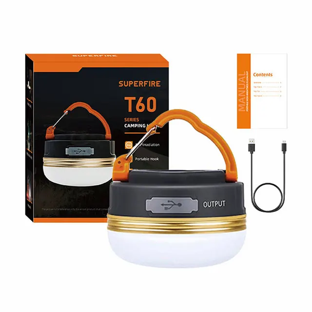 Κατασκηνωτική λάμπα Superfire T60, 2,5W, 1000mAh