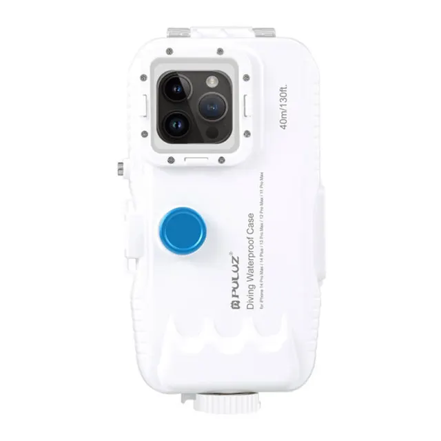 Αδιάβροχη θήκη τηλεφώνου Puluz για iPhone 15 Plus / 15 Pro Max / 14 Plus / 14 Pro Max / 13 Pro Max / 12 Pro Max / 11 Pro Max (λευκή)