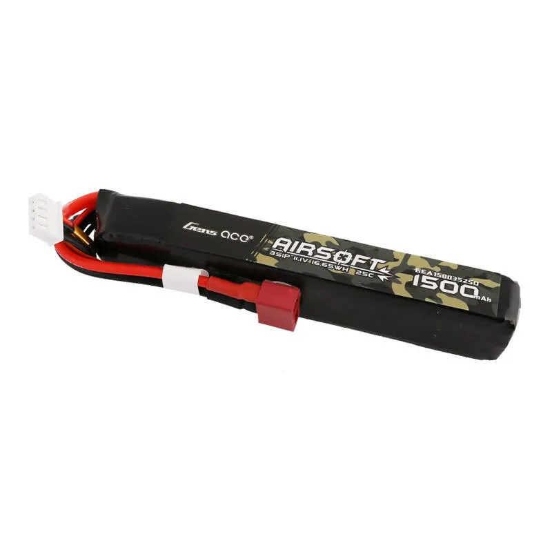 Gens ace 25C 1500mAh 3S1P 11.1V Μπαταρία Lipo για Airsoft Gun με T Plug